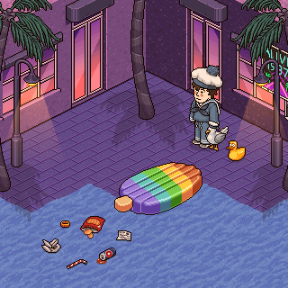 RARE Rainbow Popsicle Float