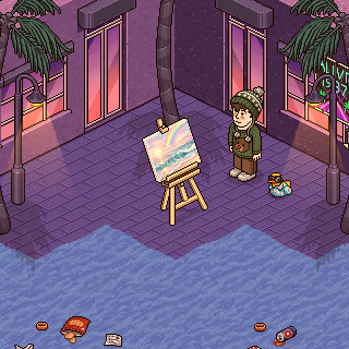 RARE Pastel Rainbow Easel